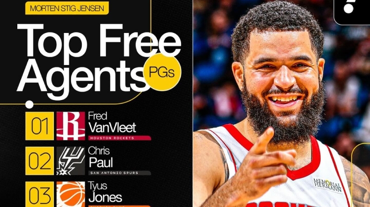 雅虎列控衛(wèi)自由球員大魚(yú)：頭號(hào)范弗里特 保羅第二 水拉/小黑在列