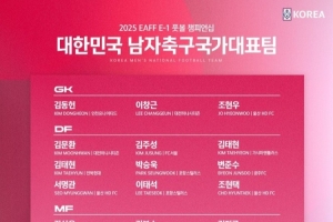官方：東亞杯名單從23人擴(kuò)增至26人，韓國隊(duì)補(bǔ)招3名球員