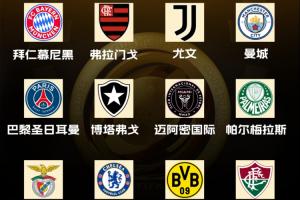 歐洲占一半！世俱杯16強(qiáng)大洲：歐洲9席！南美靠巴甲，北美2席