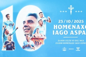 官方：阿斯帕斯成為塞爾塔隊史出場次數(shù)最多球員，將舉行致敬儀式