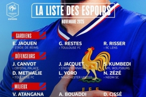 法國U21名單：約羅、特爾、馬尤盧、烏戈丘庫、奧多貝爾入選