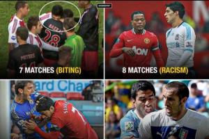 爭(zhēng)議不斷！蘇牙生涯被禁賽：3次因?yàn)橐?，還有歧視吐口水撩陰腿