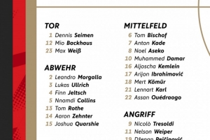 德國U21新一期名單：倫納特-卡爾、比朔夫、小伊布在列