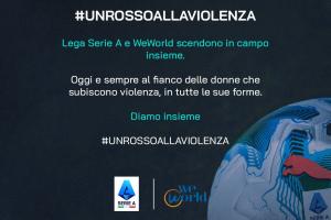 向暴力說不！支持公益活動，本輪意甲所有球員臉頰涂上一抹油彩