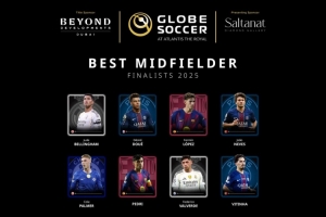 環(huán)足獎(jiǎng)年度最佳中場最終候選：貝林厄姆、佩德里、帕爾默在列