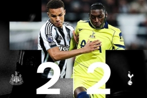 此前11勝5負(fù)！紐卡斯?fàn)栐?025年的英超主場(chǎng)比賽首次出現(xiàn)平局