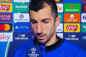 姆希塔良：輸球很痛苦，我們拼搏了85分鐘，這種點球無法解釋