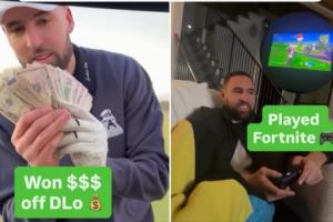 完美的一天！克萊教女友打球+賺水拉零錢+玩堡壘之夜