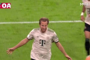 凱恩拜仁生涯100球！迪亞斯禁區(qū)內(nèi)突破分球，凱恩推射破門雙響！